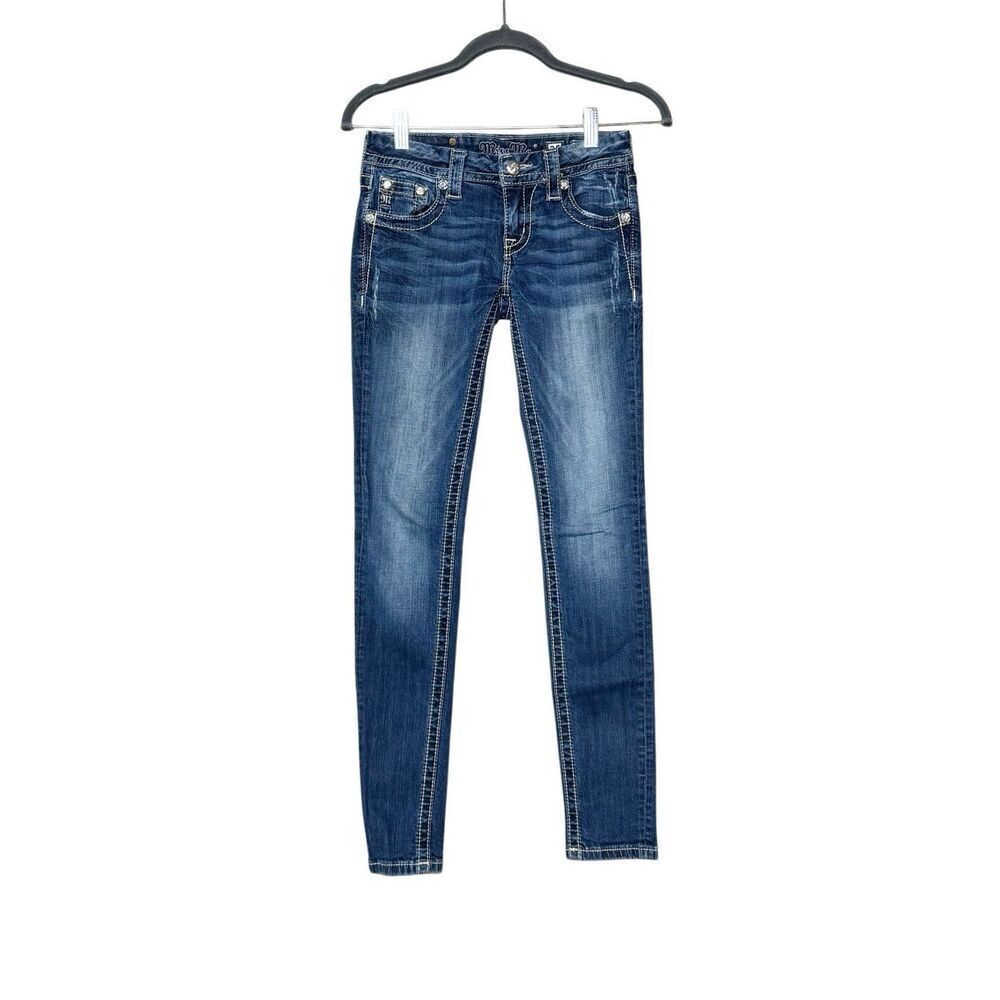 Miss Me medium wash signature skinny jeans size 25